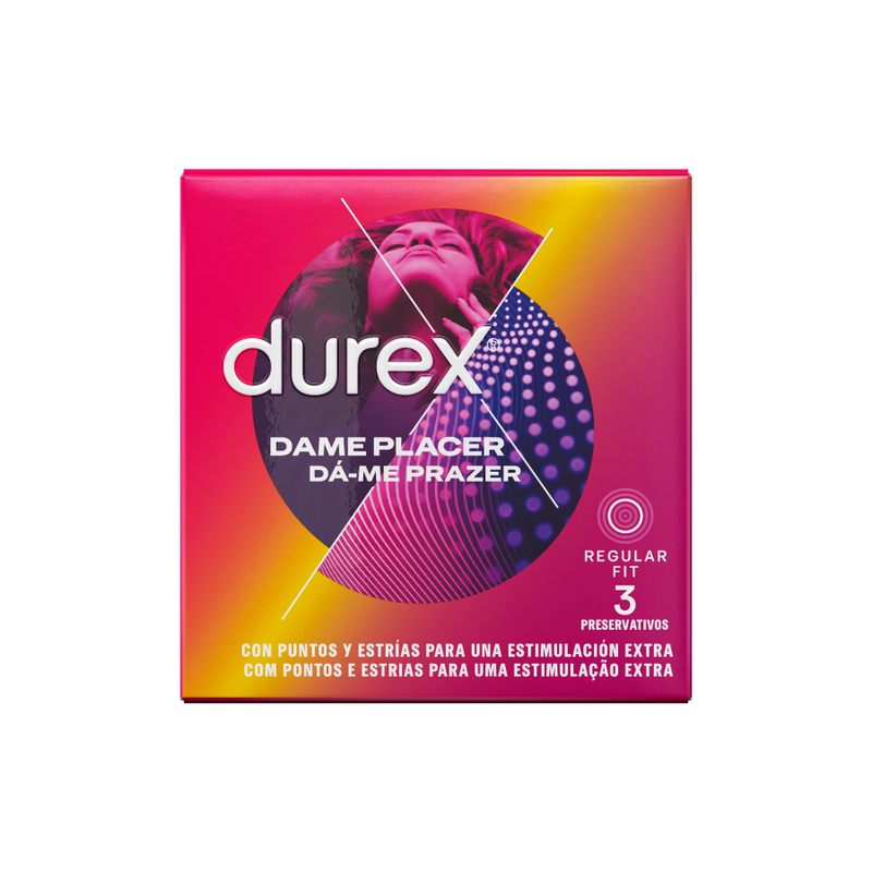 Préservatifs Durex Dame Placer - Points et Stries Stimulants