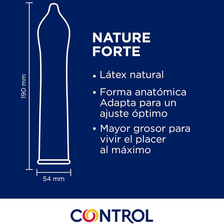 Préservatifs Nature Forte Forme Adapta Lubrifiés Boîte 144 Unités - Control