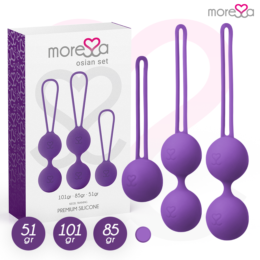 Set de boules de Geisha Osian 3 Tailles Silicone Premium - Moressa
