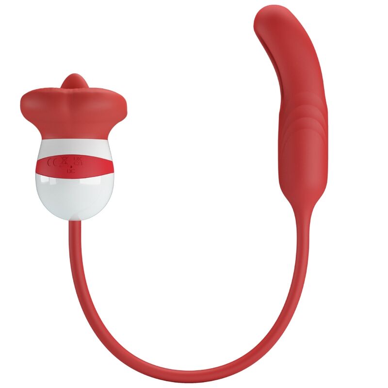 Stimulateur Clitoridien Alyss Bouche et Langue 5 Modes Rechargeable - Romance
