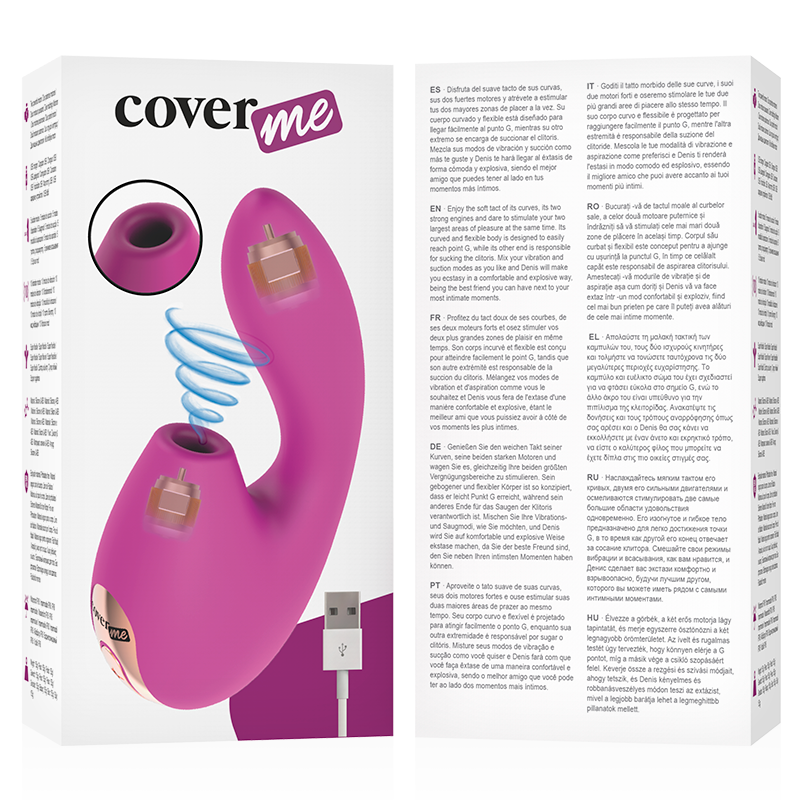 Stimulateur Clitoridien Aspiration et Point G Double Moteur 10 Modes - Coverme