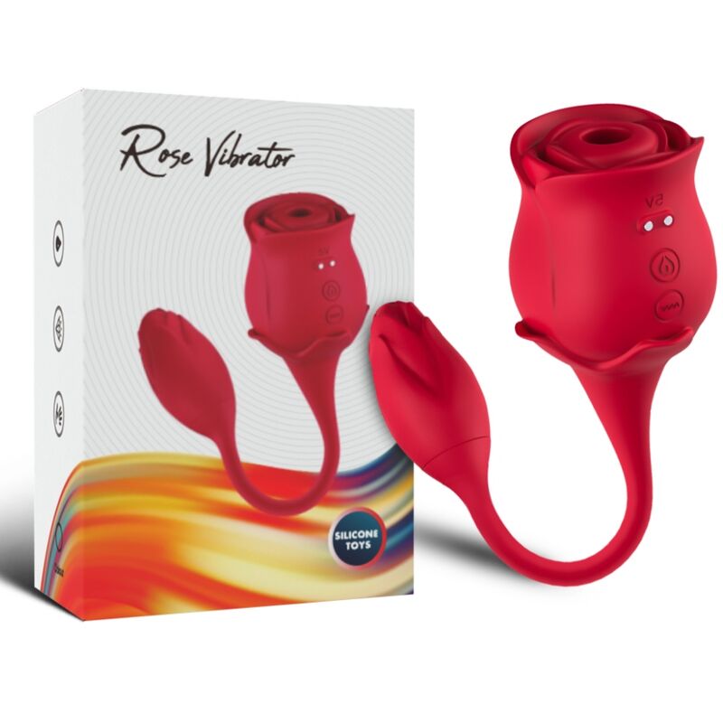 Stimulateur Clitoridien Aspiration et Vibration Forme Rose 10 Modes - Armony