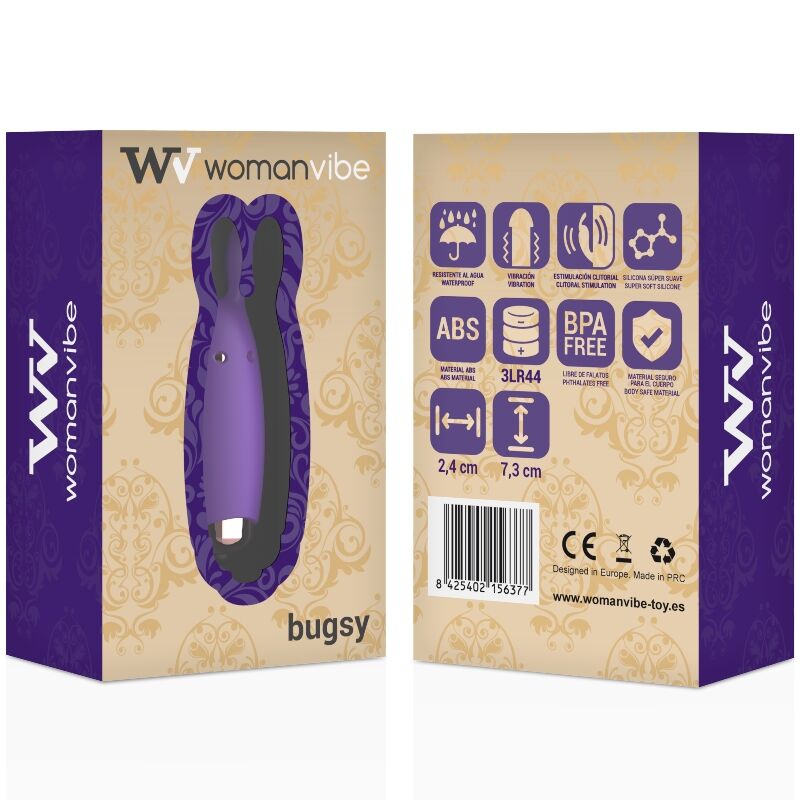 Stimulateur Clitoridien Bugsy Silicone Format Voyage 11000 tr/min - Womanvibe