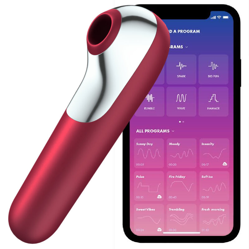 Stimulateur Clitoridien Connecté Dual Love Air Pulsé et Vibration - Satisfyer