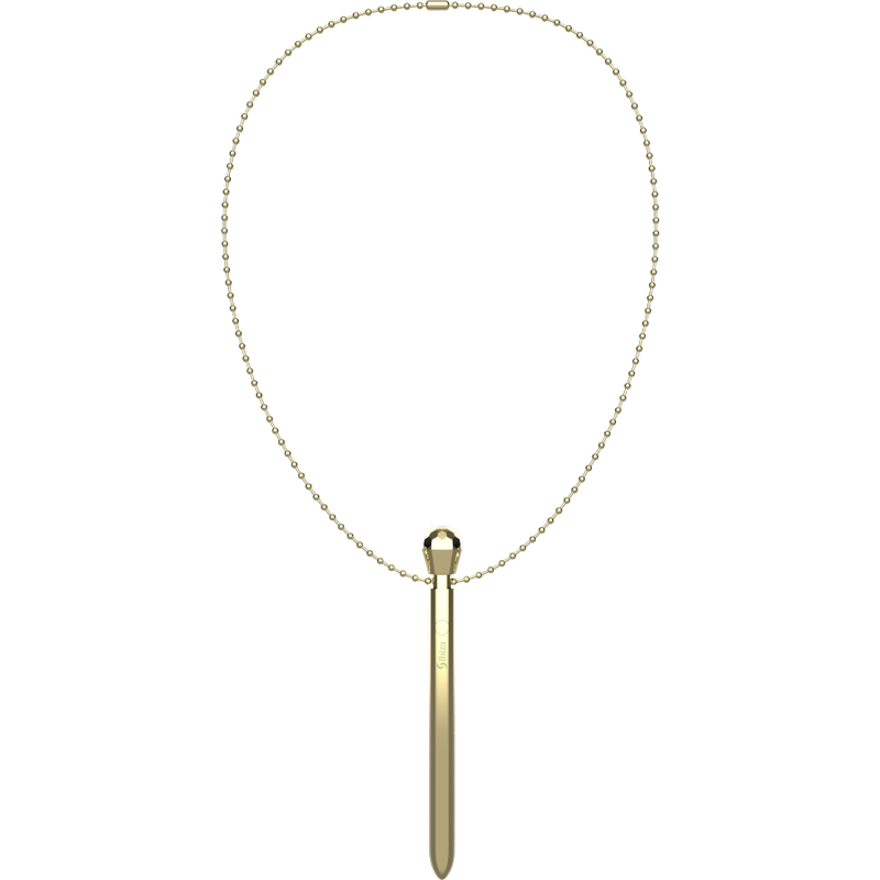 Stimulateur Clitoridien de Poche Doré Collier 12 Modes Rechargeable - Ibiza Technology