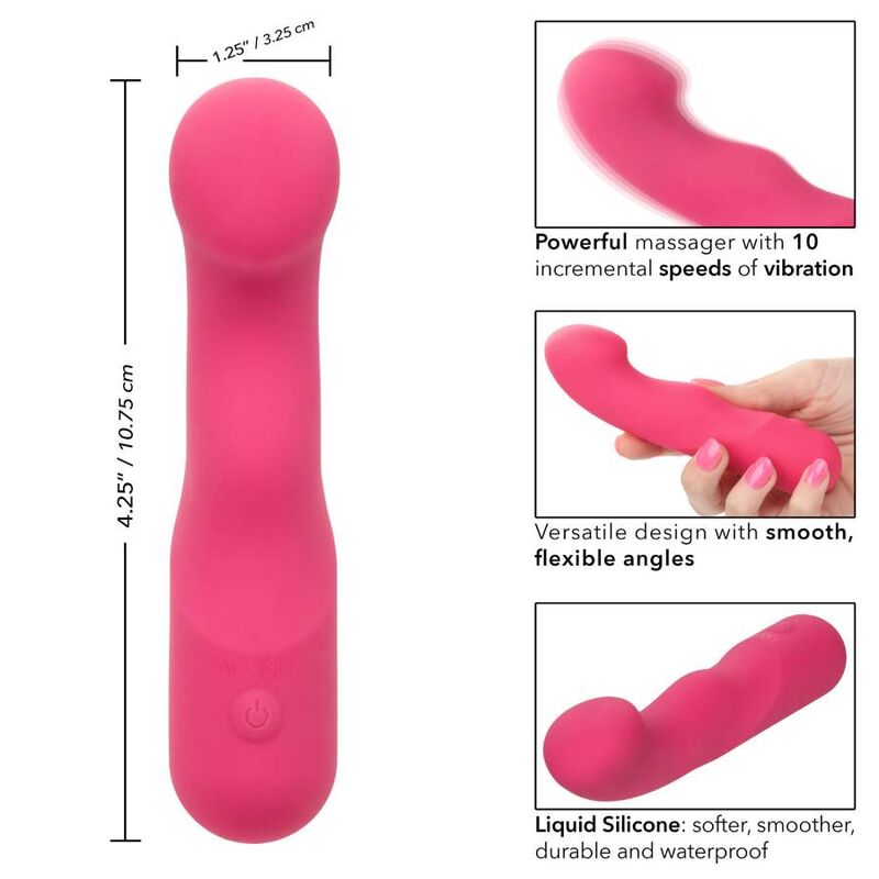 Stimulateur Clitoridien Pixies Curvy Pointe Flexible 10 Vitesses USB - CalExotics