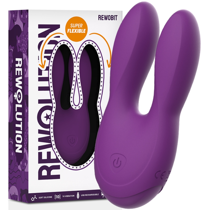 Stimulateur Clitoridien Rewobit Duet Flex Double Bras 10 Modes - Rewolution