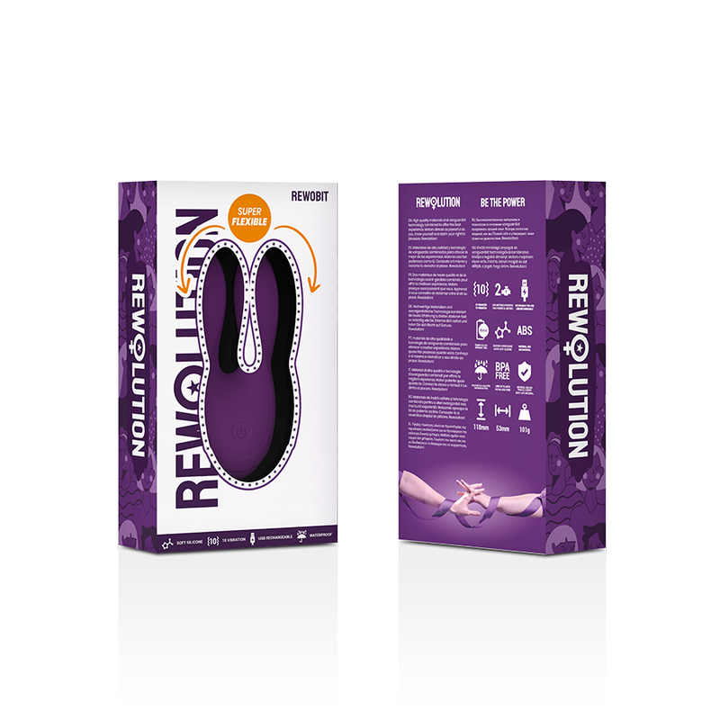 Stimulateur Clitoridien Rewobit Duet Flex Double Bras 10 Modes - Rewolution