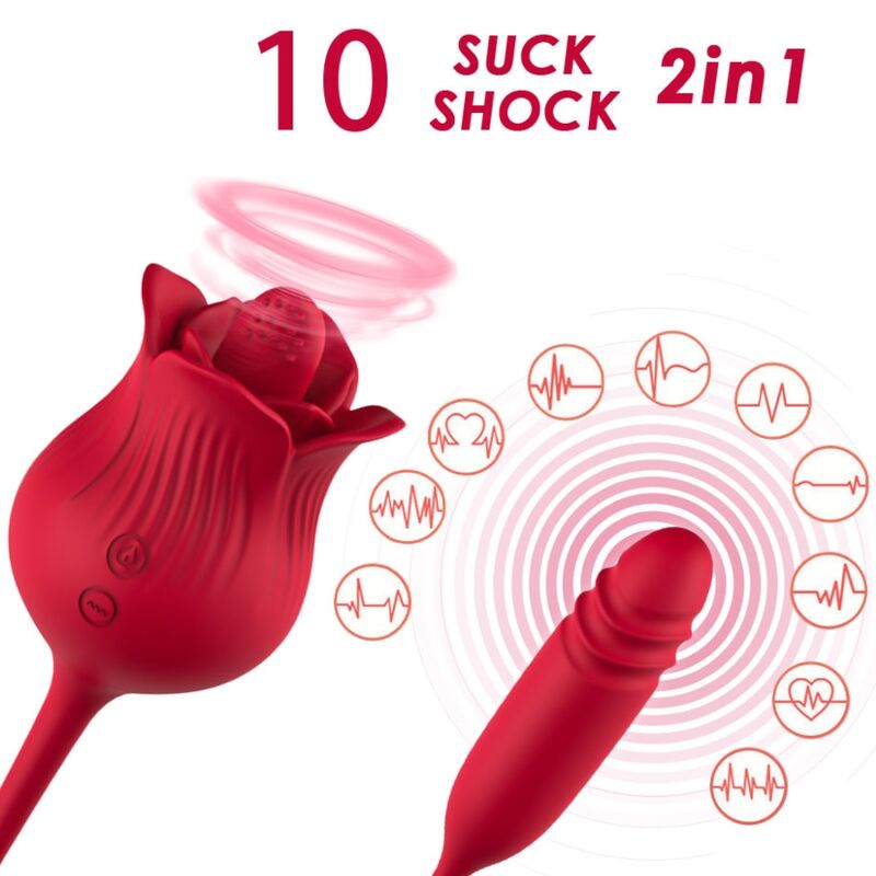 Stimulateur Clitoridien Roselip Léchage et Vibration Rouge - Armony