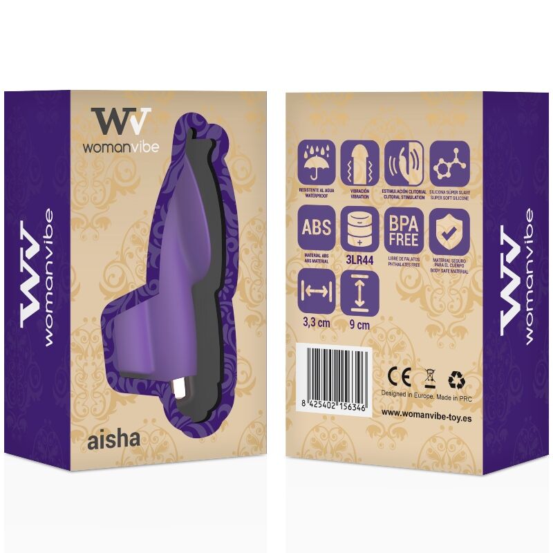 Stimulateur Doigt Aisha Silicone Souple 11000 tr/min - Womanvibe