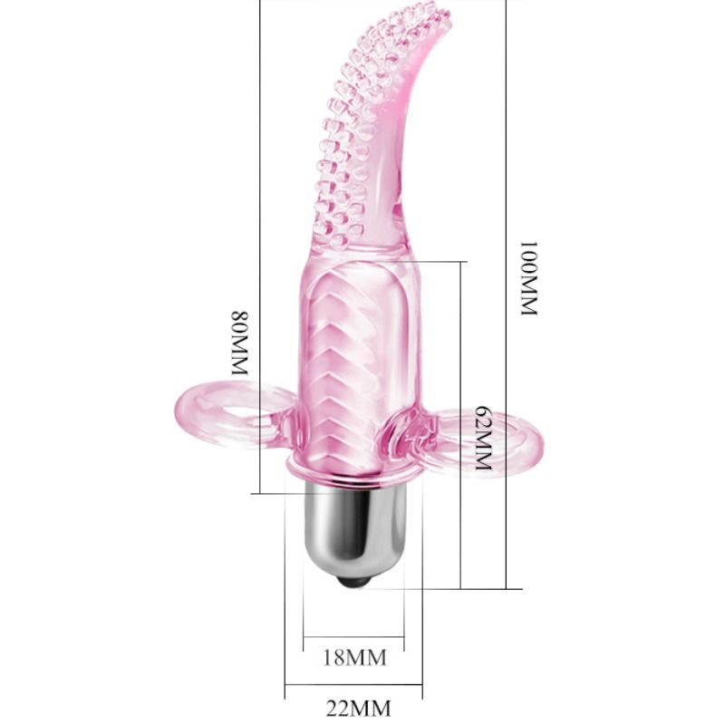 Stimulateur Doigt Vibrant 10 Modes Texturé Compact Élastique - Baile