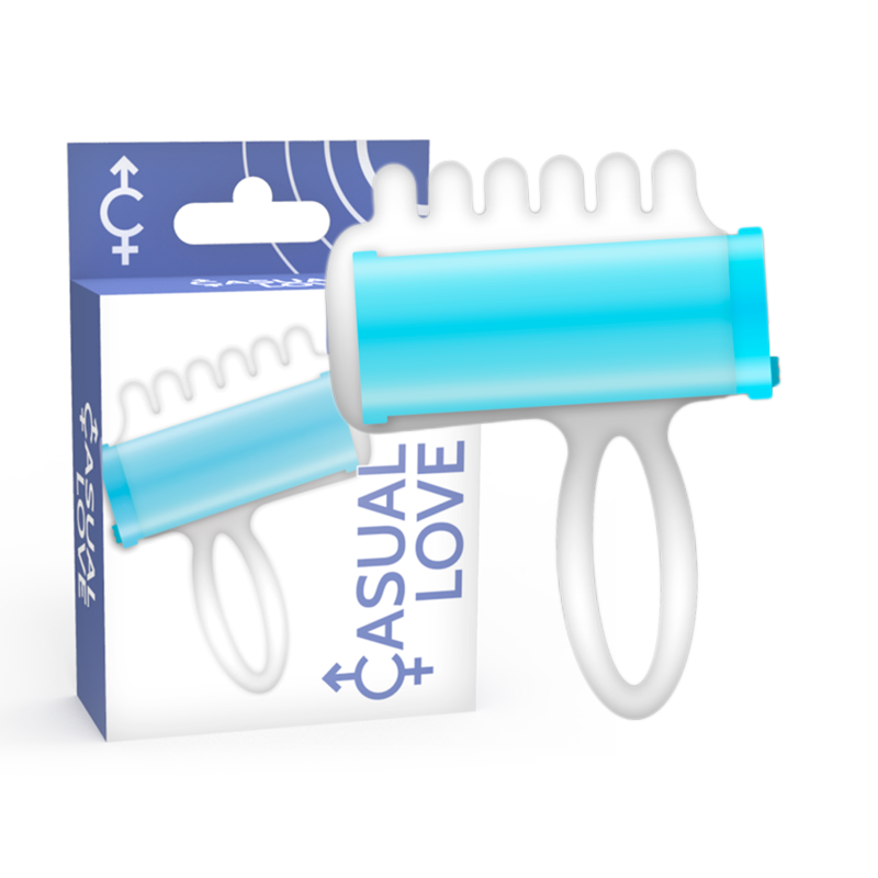 Stimulateur Doigt Vibrant Finger Texture Bulles Flexible - Casual Love