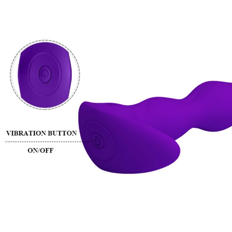 Stimulateur Prostate Vibrant 12 Modes Rechargeable Texturé Lilas - Pretty Love