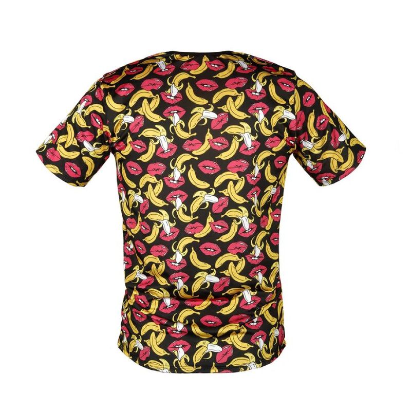T-Shirt Homme Banana Imprimé Bananes Lycra Coupe Ajustée - Anais Men