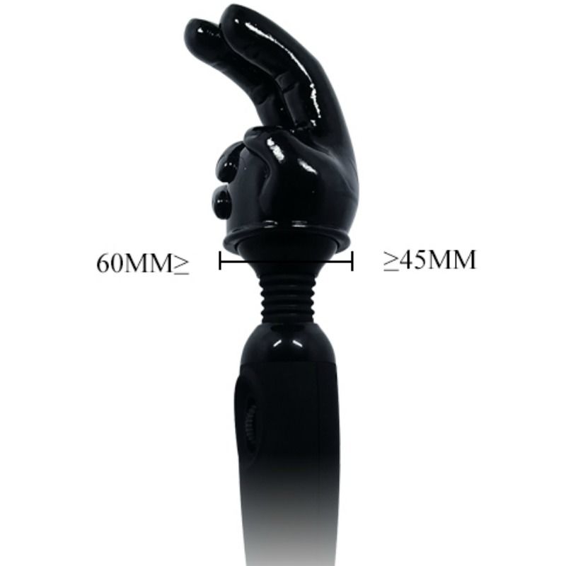 Tête Interchangeable Forme Main pour Vibromasseur Wand TPR - Baile