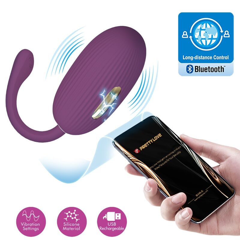 Œuf Vibrant Connecté Doreen Rechargeable Silicone - Pretty Love
