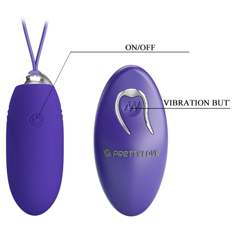 Œuf Vibrant Télécommandé Jenny 12 Vibrations Souple - Pretty Love