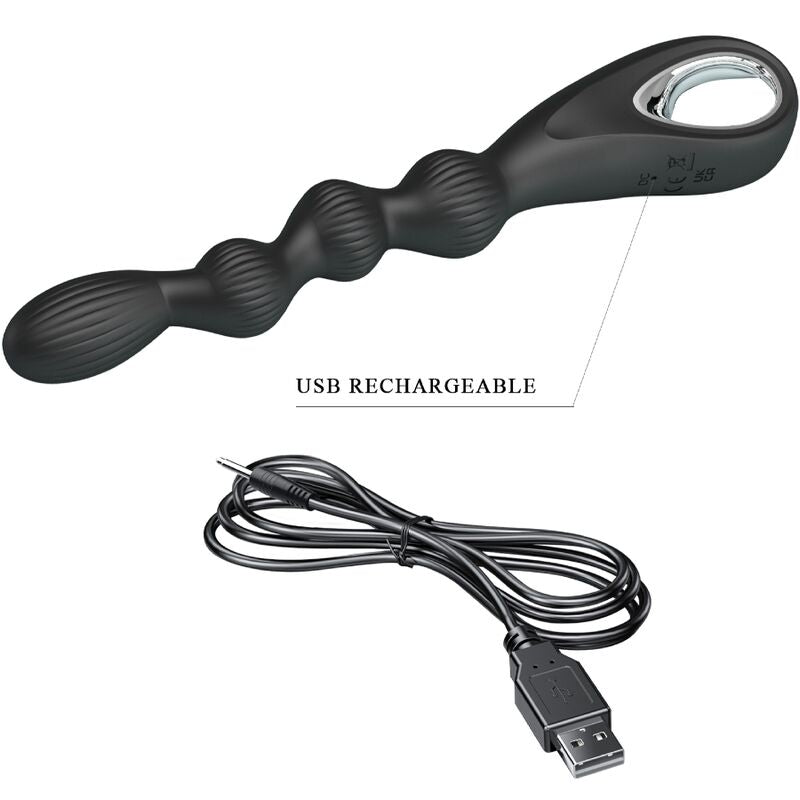 Vibromasseur Anal Federer Flexible 12 Vibrations Rechargeable - Pretty Love
