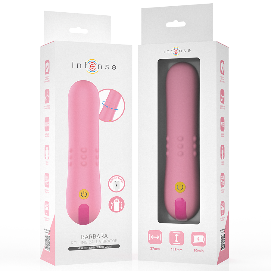 Vibromasseur Barbara Perles Rotatives 10 Modes Rechargeable - Intense