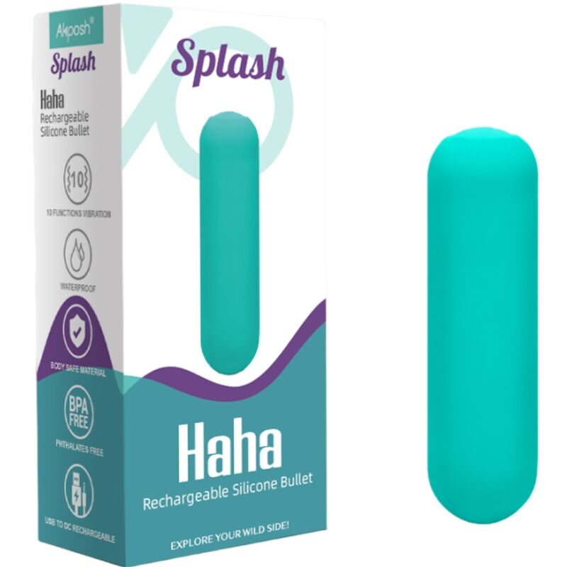 Vibromasseur Bullet Splash Haha - 10 Modes Silicone Étanche - Armony