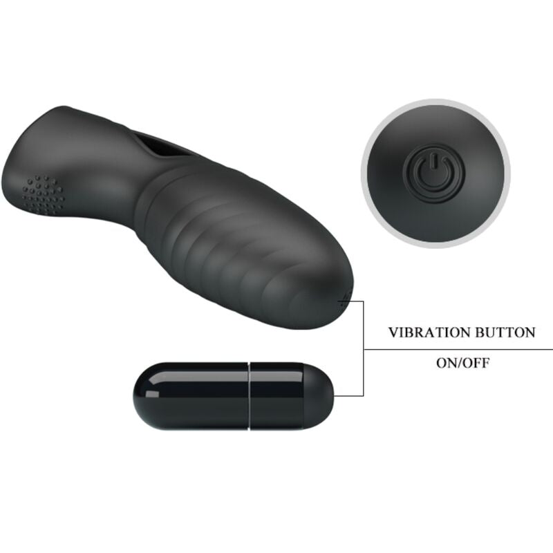 Vibromasseur de Doigt Alan Silicone Sangles Extensibles - Pretty Love