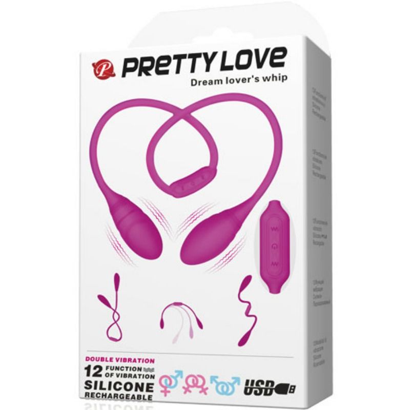 Vibromasseur Double Flexible Dream Lover Whip 12 Modes Rechargeable - Pretty Love