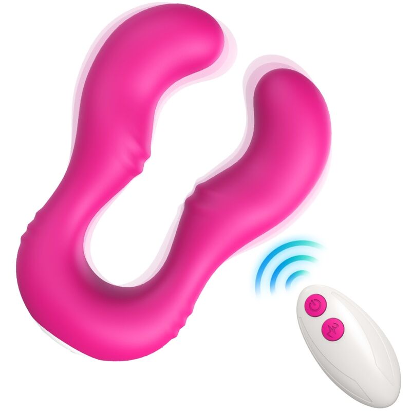 Vibromasseur Double Seraph Télécommandé - Strié 2x9 Modes - Armony