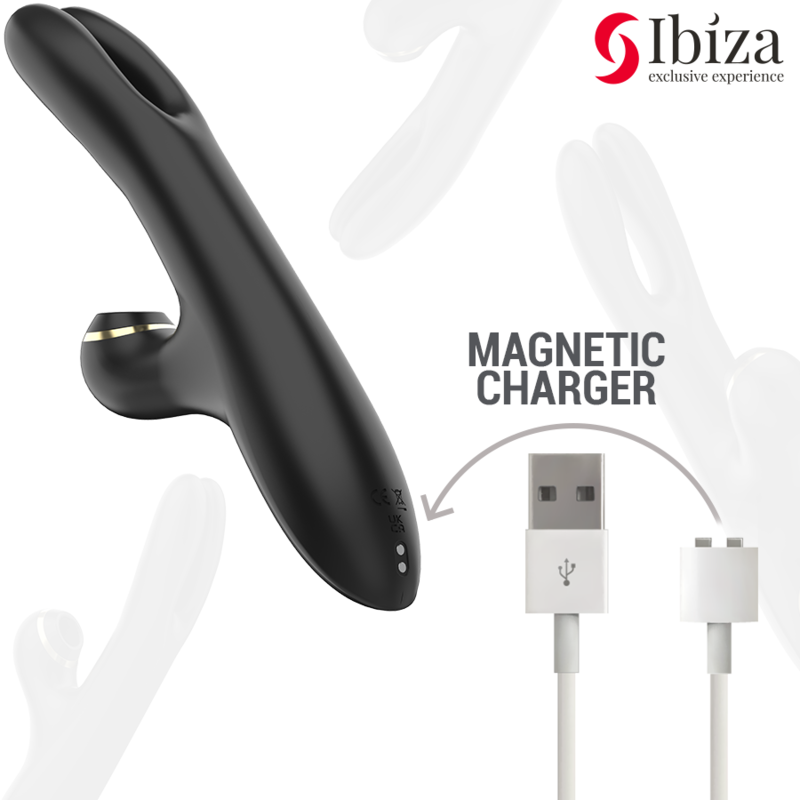 Vibromasseur Double Stimulation Point G et Clitoris Étanche Rechargeable - Ibiza
