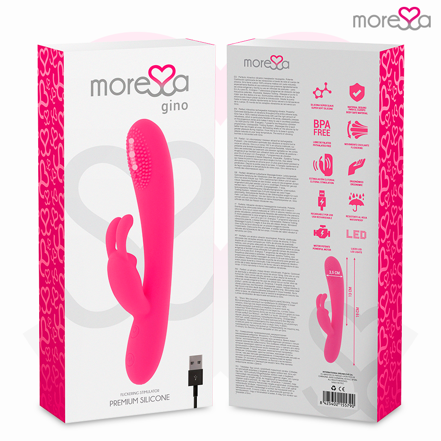 Vibromasseur Gino Stimulateur Point G Clitoris 7 Vibrations Rechargeable - Moressa