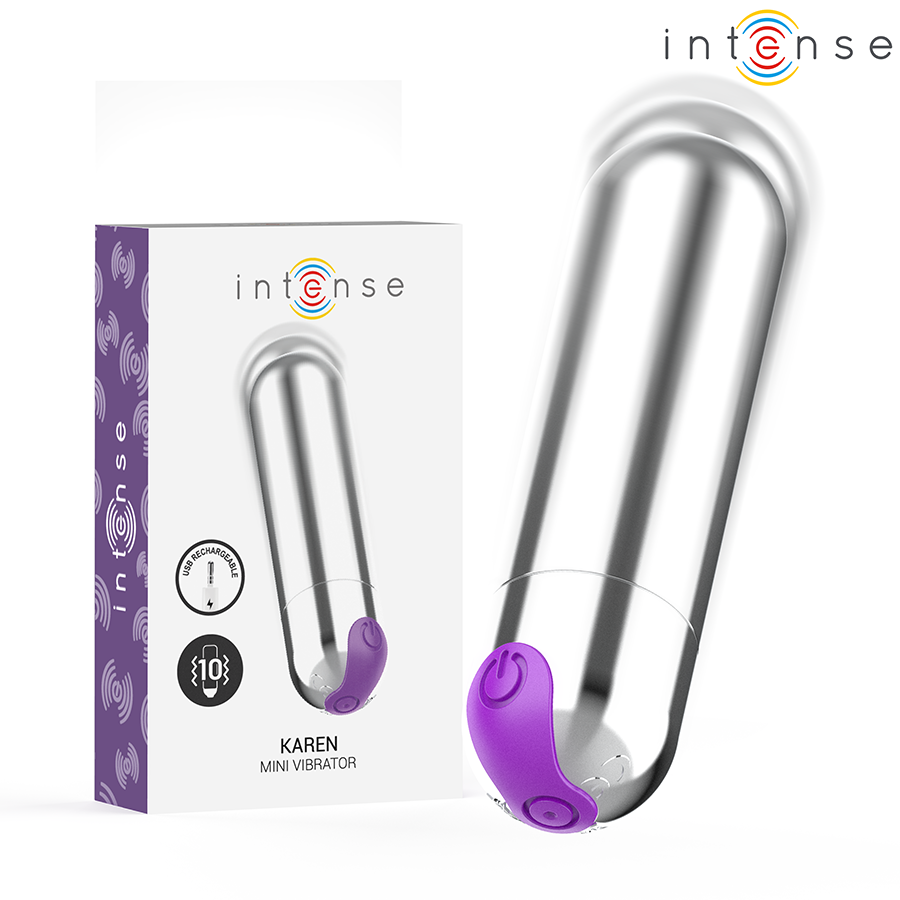 Vibromasseur Mini Bullet Karen Rechargeable 10 Modes Étanche - Intense