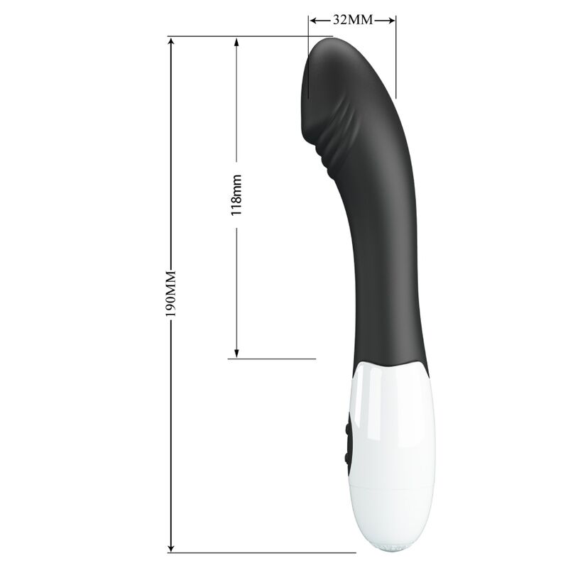 Vibromasseur Point G Elemental 30 Modes Silicone Noir - Pretty Love