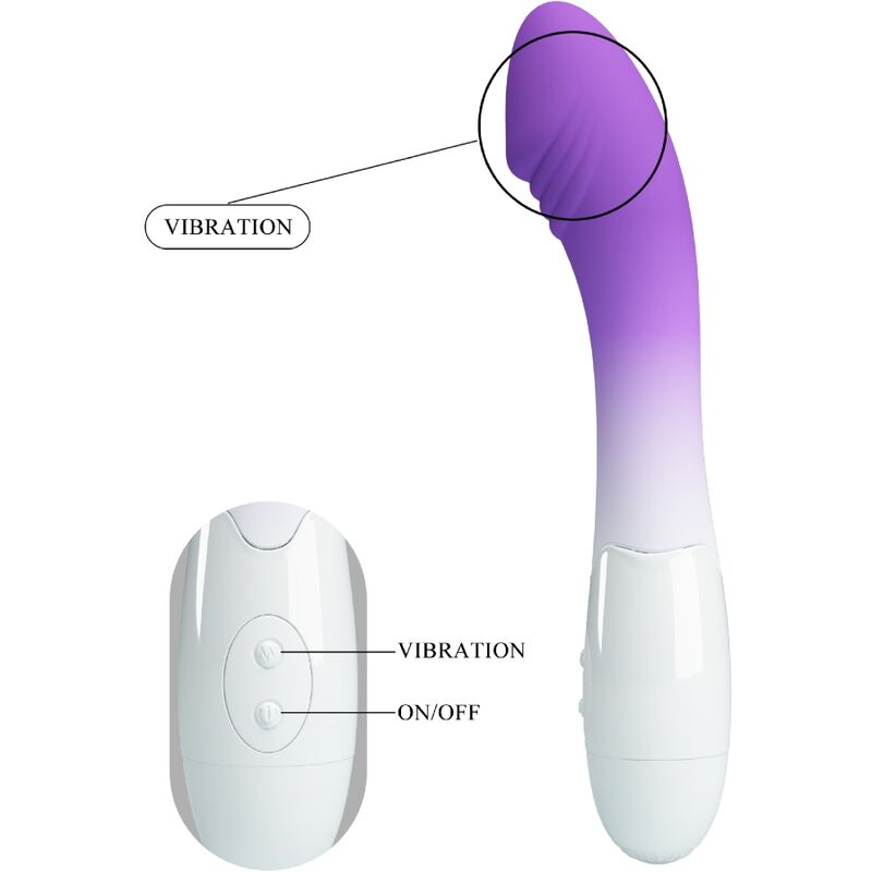 Vibromasseur Point G Elemental Incurvé 30 Vibrations Silicone - Pretty Love
