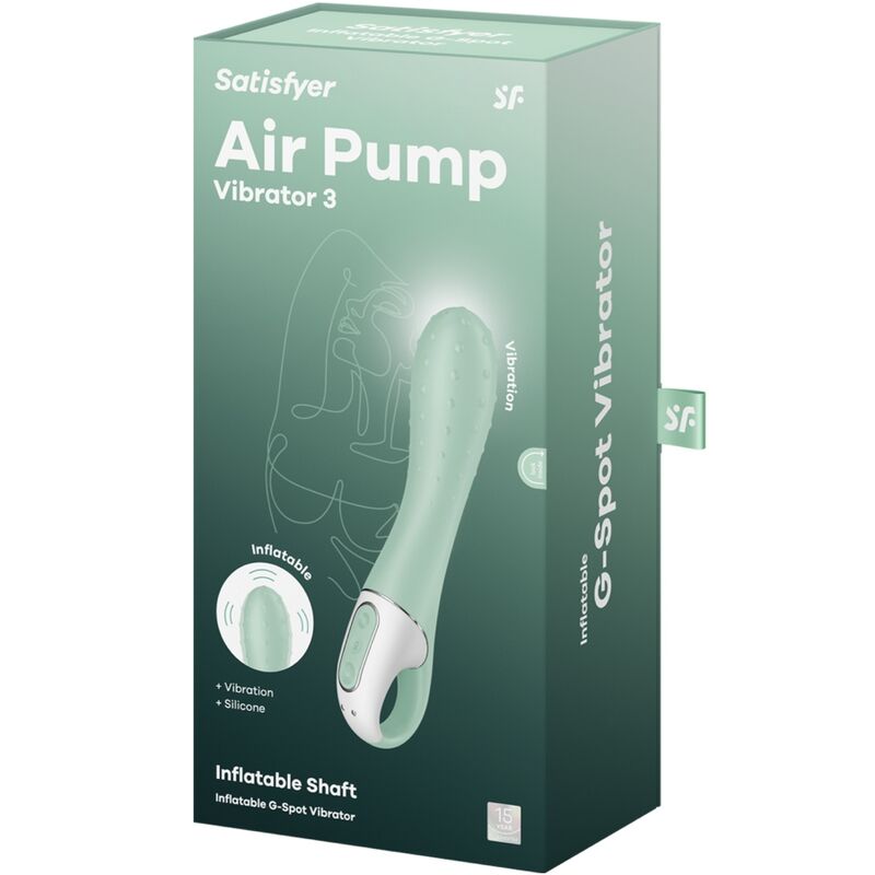 Vibromasseur Point G Gonflable Air Pump Vibrator 3 Étanche 12 Modes - Satisfyer