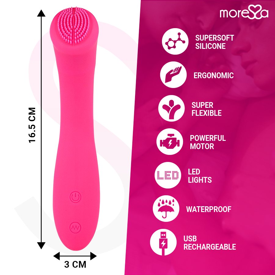 Vibromasseur Polyvalent Celso Tête Flexible 30 Modes Rechargeable - Moressa