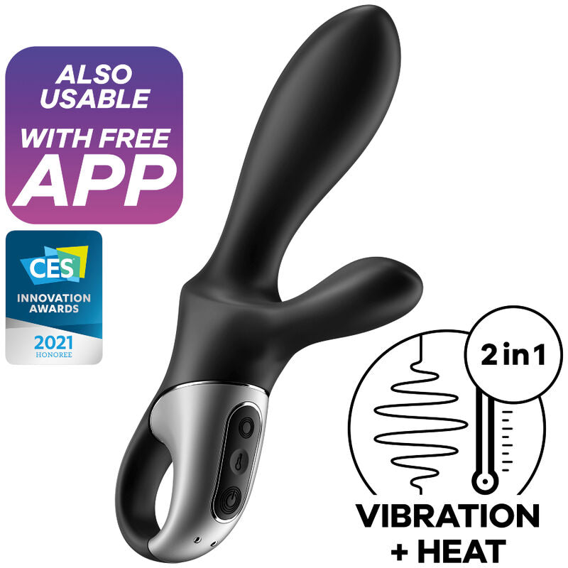 Vibromasseur Prostate Chauffant Heat Climax+ Connecté 2 Moteurs IPX7 - Satisfyer