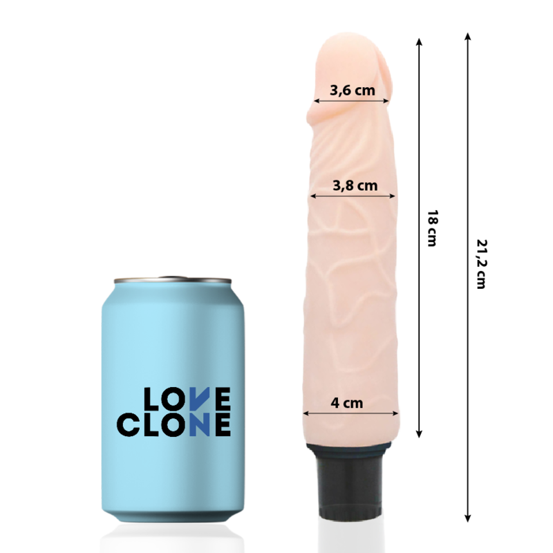 Vibromasseur Réaliste Autolubrifiant Finn 21,2 cm Submersible - Loveclone