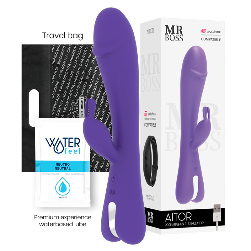 Vibromasseur Rabbit Aitor Connecté WatchMe 2 Moteurs 10 Vibrations - Mr. Boss