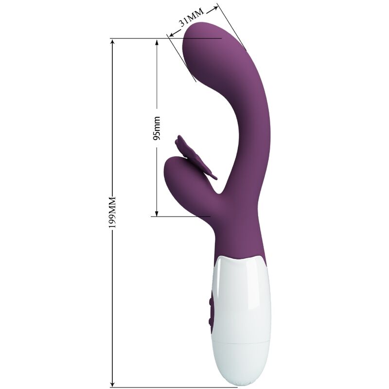 Vibromasseur Rabbit Butterfly Kiss Stimulateur Point G 30 Modes - Pretty Love