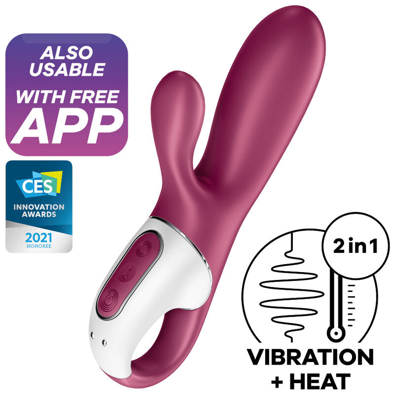 Vibromasseur Rabbit Chauffant Hot Bunny Connecté 2 Moteurs IPX7 - Satisfyer