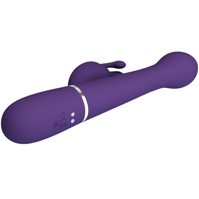 Vibromasseur Rabbit Dejon 3-en-1 Perles Rotatives Poussée Rechargeable - Pretty Love