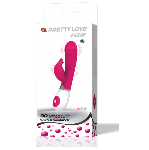 Vibromasseur Rabbit Felix Flirtation 30 Vibrations Submersible - Pretty Love