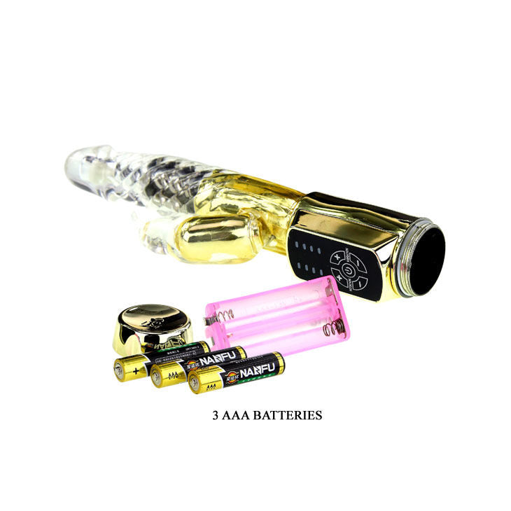 Vibromasseur Rabbit Gold Prince Billes Rotatives 12 Vibrations 4 Rotations - Baile