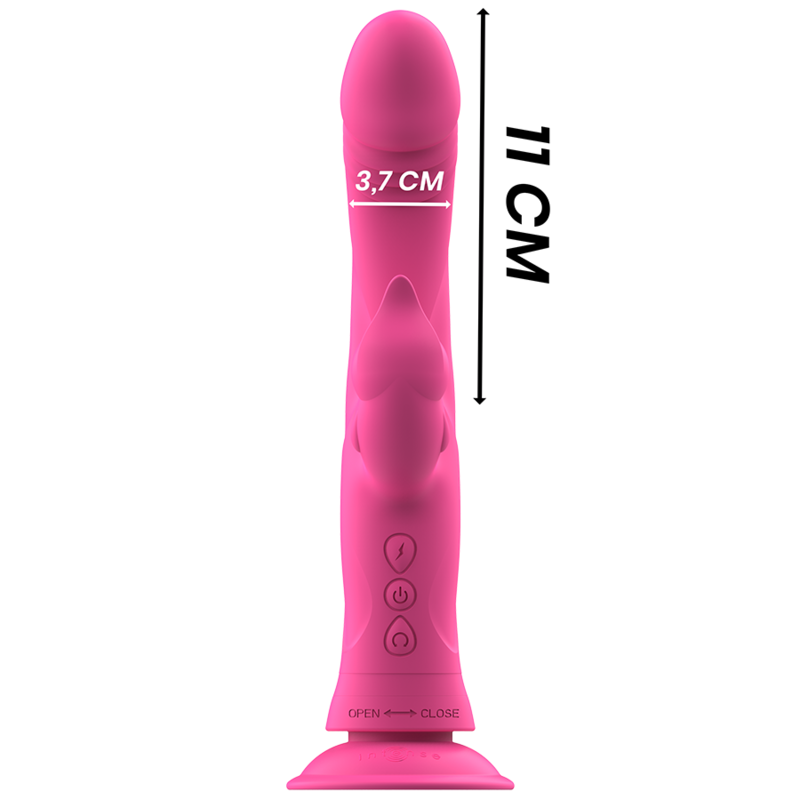Vibromasseur Rabbit Julio Silicone 2 Moteurs Ventouse Étanche - Intense