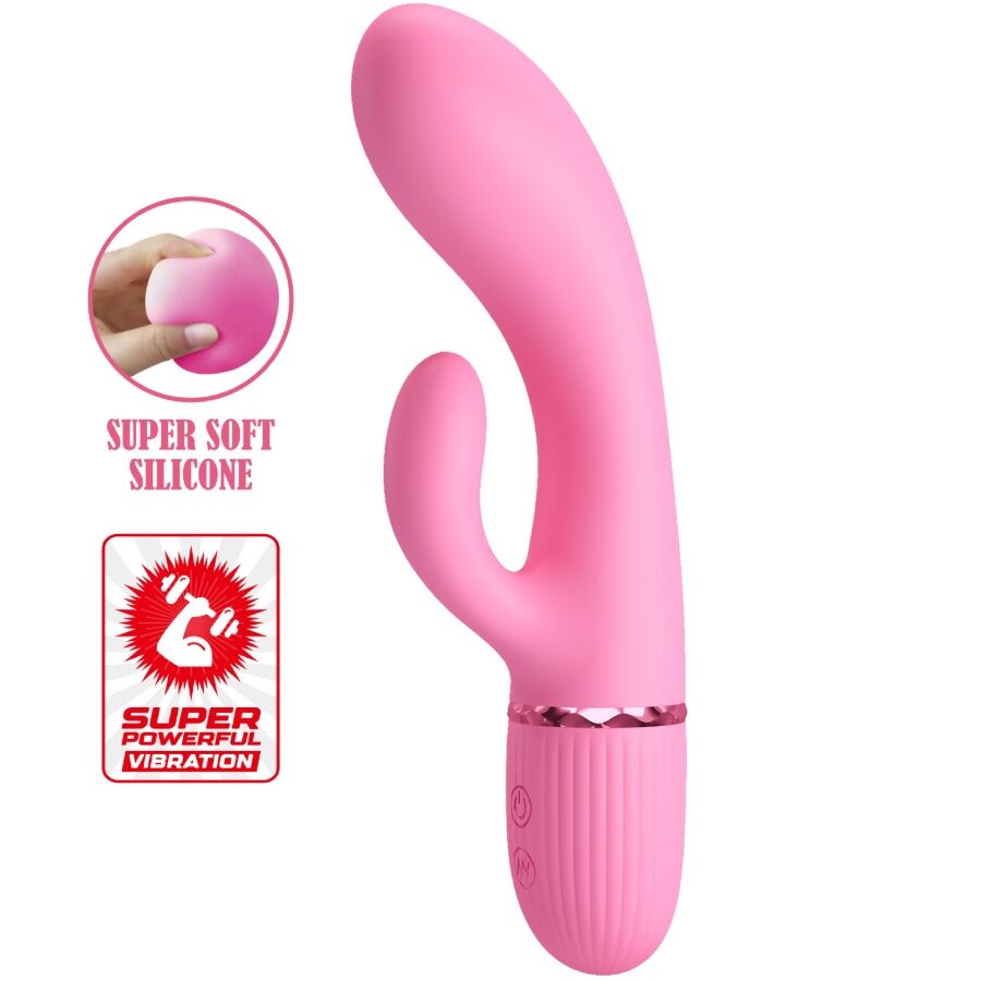 Vibromasseur Rabbit Marski Point G Silicone 10 Modes Rechargeable - Pretty Love