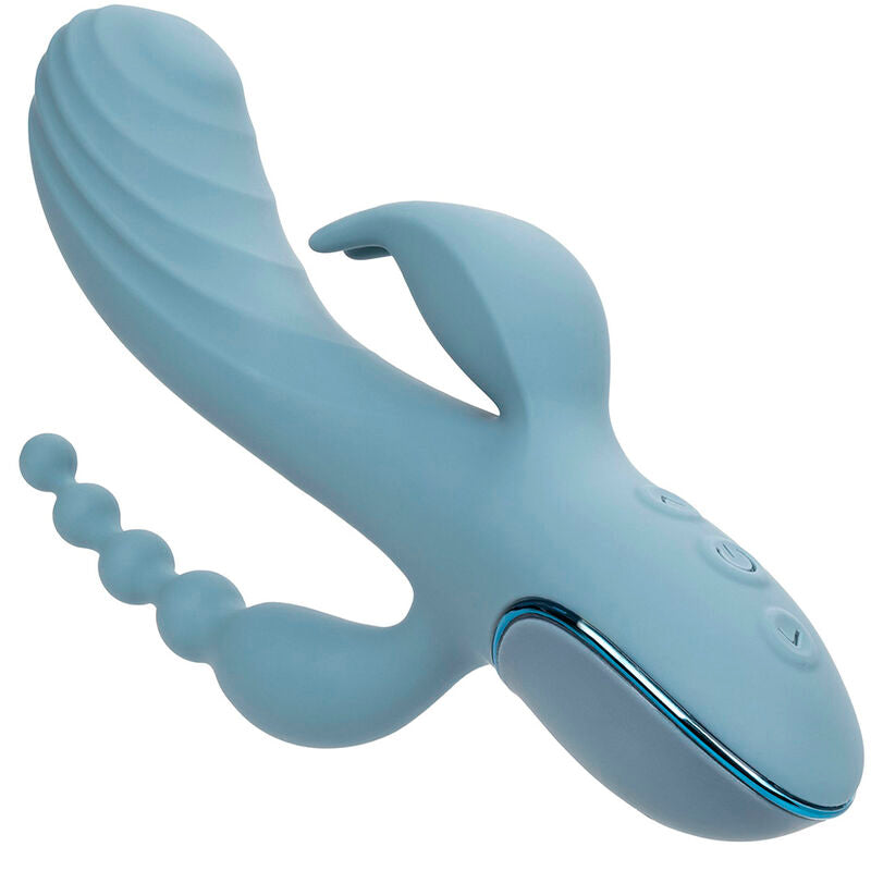 Vibromasseur Rabbit Triple Stimulation Point G Clitoris Silicone - CalExotics