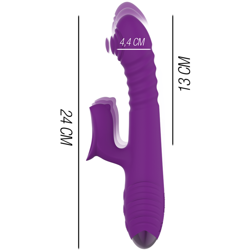 Vibromasseur Va-et-Vient Iggy Up & Down avec Stimulateur Clitoridien Rechargeable - Intense