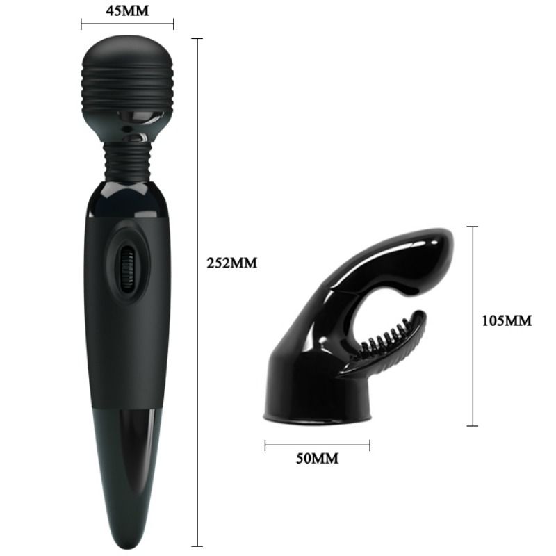 Vibromasseur Wand Têtes Interchangeables Multivitesses Silicone - Baile